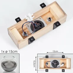 Plafonnier - Verre Montgomery Écru, Noir, 1 lumière