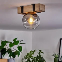 Plafonnier - Verre Montgomery Écru, Noir, 1 lumière