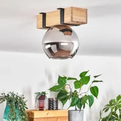 Plafonnier - Verre Montgomery Écru, Noir, 1 lumière