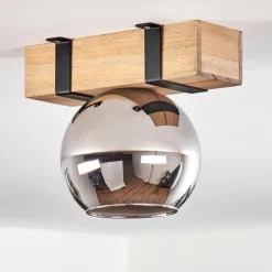 Plafonnier - Verre Montgomery Écru, Noir, 1 lumière