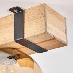 Plafonnier - Verre Montgomery Écru, Noir, 1 lumière