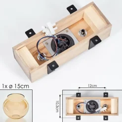 Plafonnier - Verre Montgomery Écru, Noir, 1 lumière