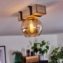 Plafonnier - Verre Montgomery Écru, Noir, 1 lumière