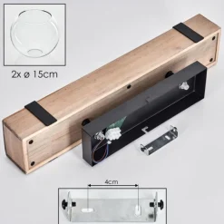 Plafonnier - Verre Montgomery Écru, Noir, 2 lumières