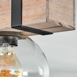 Plafonnier - Verre Montgomery Écru, Noir, 2 lumières