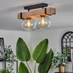 Plafonnier - Verre Montgomery Écru, Noir, 2 lumières