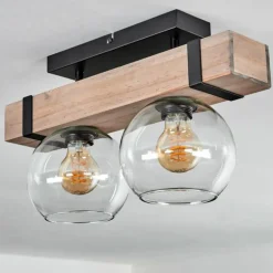 Plafonnier - Verre Montgomery Écru, Noir, 2 lumières