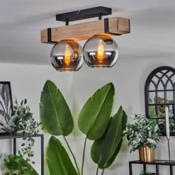 Plafonnier - Verre Montgomery Écru, Noir, 2 lumières