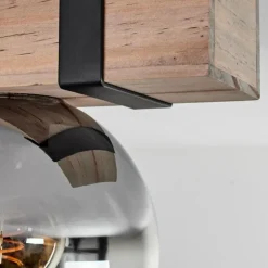 Plafonnier - Verre Montgomery Écru, Noir, 2 lumières