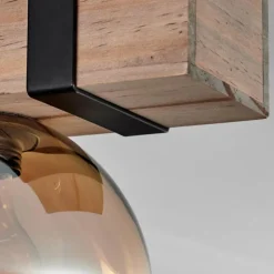 Plafonnier - Verre Montgomery Écru, Noir, 2 lumières