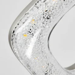 Plafonnier Villenauxe LED Chrome, Nickel mat, 1 lumière