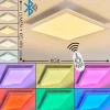 Plafonnier Voisines LED Blanc, 1 lumière, Télécommandes, Changeur de couleurs