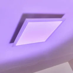 Plafonnier Voisines LED Blanc, 1 lumière, Télécommandes, Changeur de couleurs