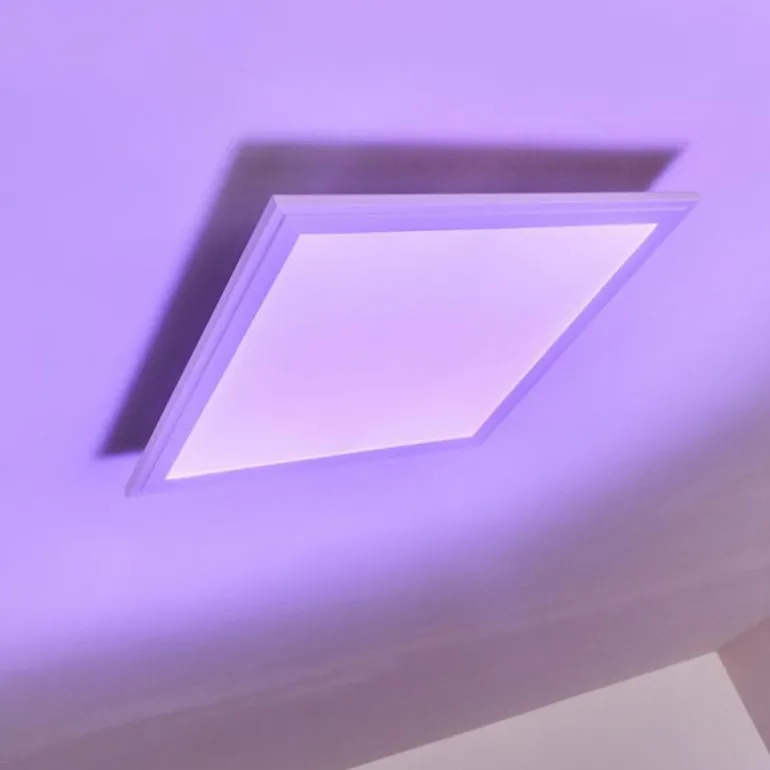 Plafonnier Voisines LED Blanc, 1 lumière, Télécommandes, Changeur de couleurs