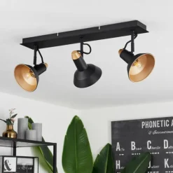 Plafonnier Vouzy Noir, 3 lumières