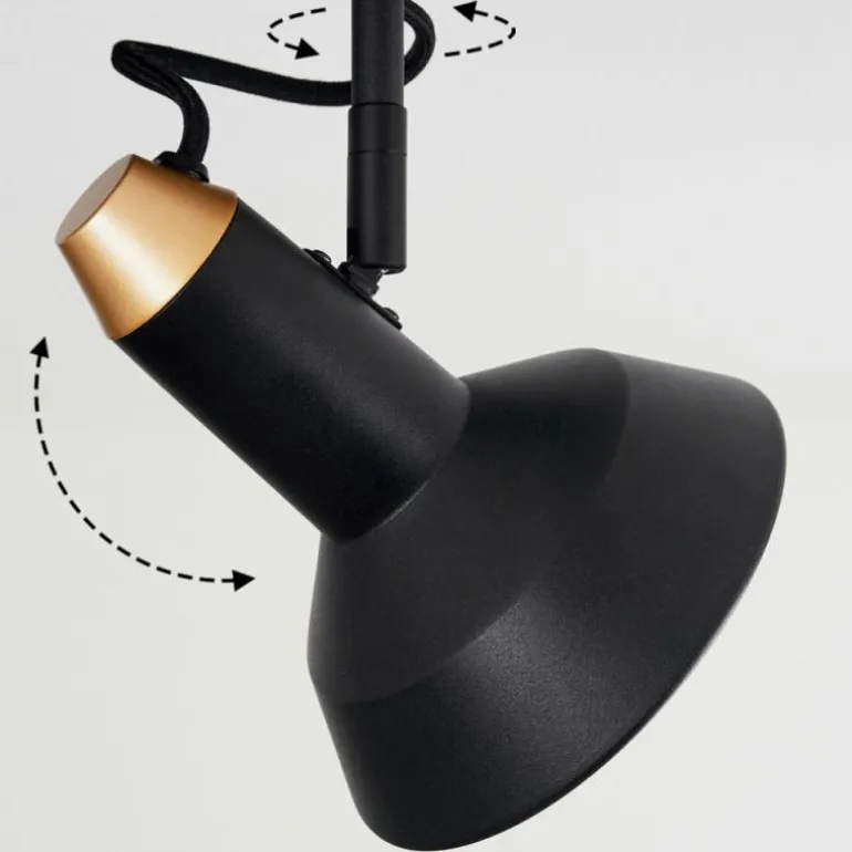 Plafonnier Vouzy Noir, 2 lumières