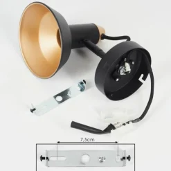 Plafonnier Vouzy Noir, 1 lumière