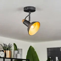 Plafonnier Vouzy Noir, 1 lumière