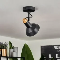 Plafonnier Vouzy Noir, 1 lumière