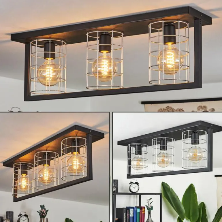 Plafonnier Wynyard Noir, 3 lumières