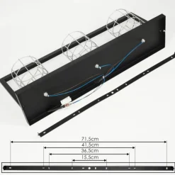 Plafonnier Wynyard Noir, 3 lumières