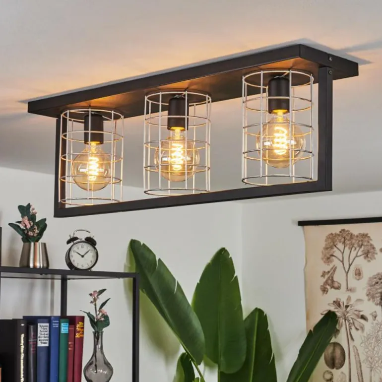 Plafonnier Wynyard Noir, 3 lumières