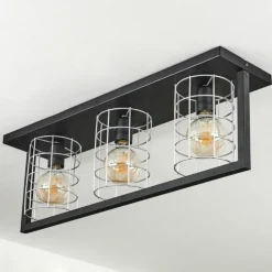 Plafonnier Wynyard Noir, 3 lumières
