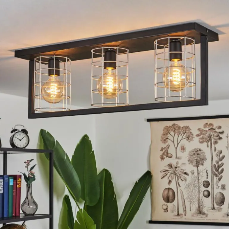 Plafonnier Wynyard Noir, 3 lumières