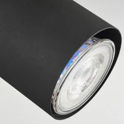 Plafonnier Zuoz Laiton, Noir, 4 lumières