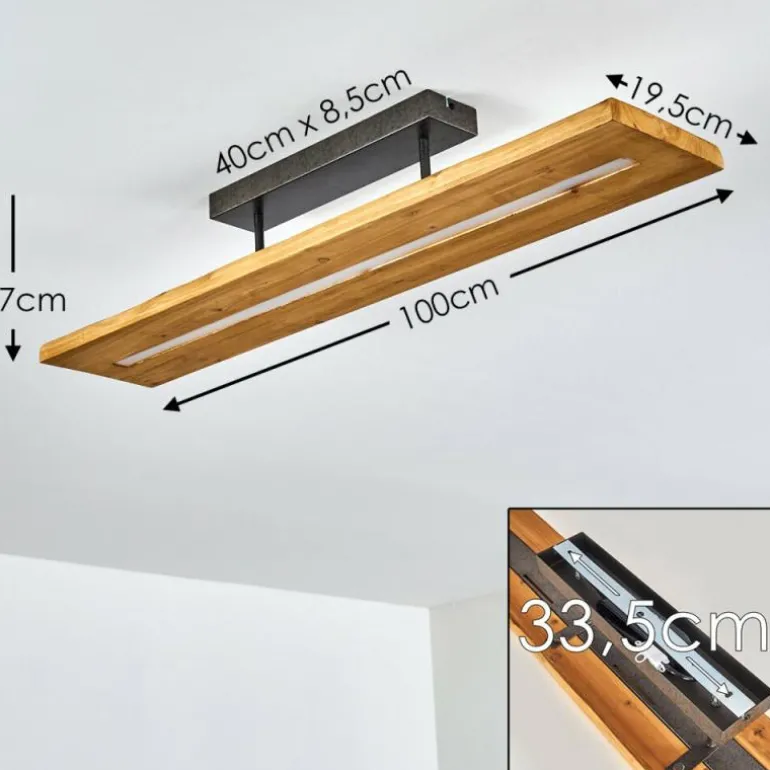 Plafonnier Adak LED Gris, 1 lumière