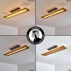 Plafonnier Adak LED Gris, 1 lumière