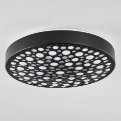 Plafonnier Agodim LED Noir, Blanc, 1 lumière, Télécommandes, Changeur de couleurs