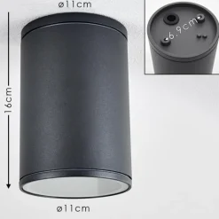 Plafonnier Agua Noir, 1 lumière