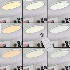 Plafonnier Ailik LED Blanc, 1 lumière, Télécommandes