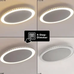 Plafonnier Aitrach LED Argenté, 1 lumière