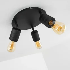 Plafonnier Ajaccio Noir, 3 lumières