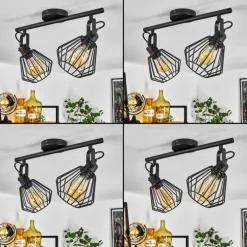 Plafonnier Albreda Noir, 2 lumières