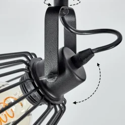 Plafonnier Albreda Noir, 2 lumières