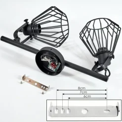 Plafonnier Albreda Noir, 2 lumières