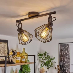 Plafonnier Albreda Noir, 2 lumières