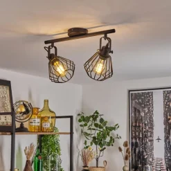 Plafonnier Albreda Noir, 2 lumières