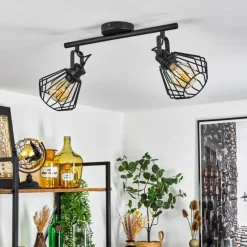 Plafonnier Albreda Noir, 2 lumières