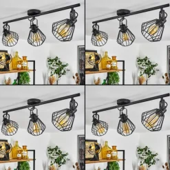 Plafonnier Albreda Noir, 3 lumières