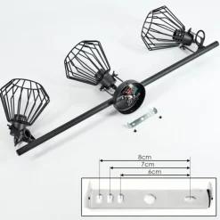 Plafonnier Albreda Noir, 3 lumières