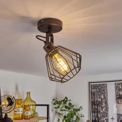 Plafonnier Albreda Noir, 1 lumière