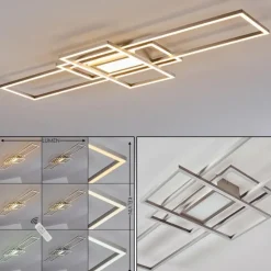 Plafonnier Alsterbro LED Nickel mat, 1 lumière, Télécommandes