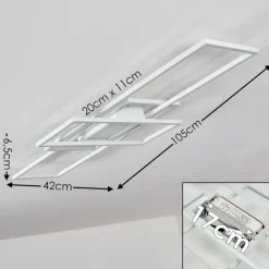 Plafonnier Alsterbro LED Blanc, 1 lumière, Télécommandes