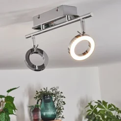 Plafonnier Altamahaw LED Argenté, 2 lumières