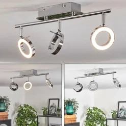 Plafonnier Altamahaw LED Argenté, 3 lumières