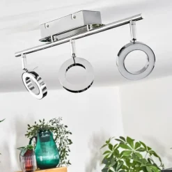 Plafonnier Altamahaw LED Argenté, 3 lumières